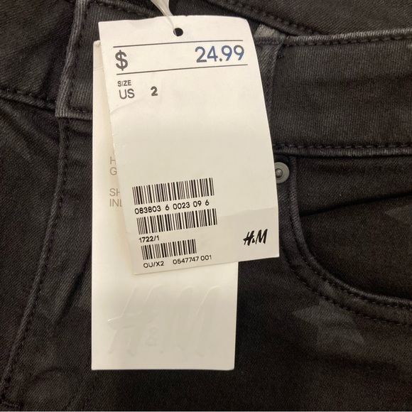 H&M Black Star Patterned Women’s Skinny Jeans Super Stretch NWT Size 2 - Picture 13 of 13